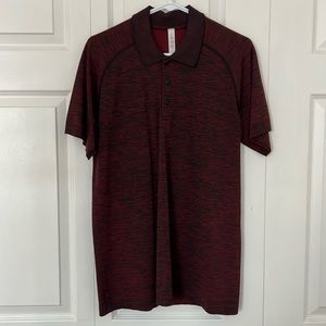 Red & Black Lululemon Metal Vent Polo